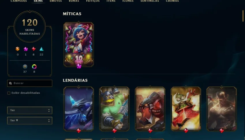 Conta League of Legends desde 2013