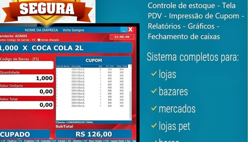Sistema Pdv Completo Para Gestão De Lojas, Vendas E Estoque