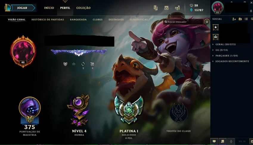 Troco conta de league of legends por zenys/equips no Bro