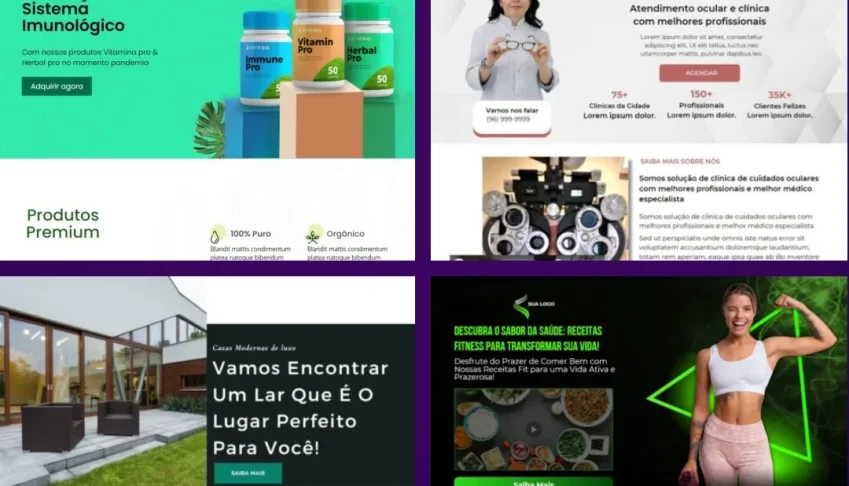 50+ Paginas de vendas no Canva (Diversos Seguimentos)