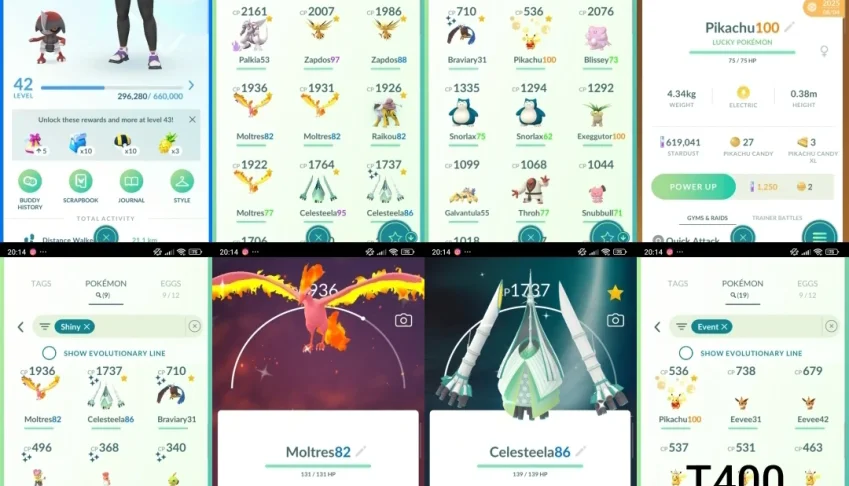 Pokémon GO LVL 42 | 2 Palkia +Moltres shiny