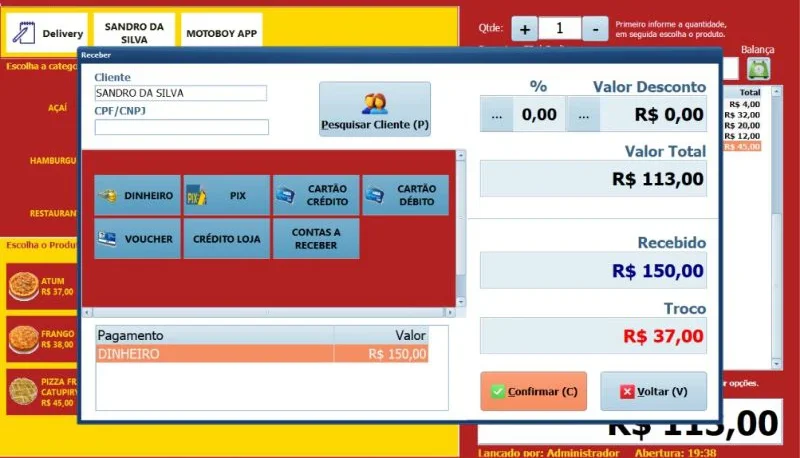 Sistema Pdv Pizzaria Delivery Lanchonete Restaurante Bar Etc