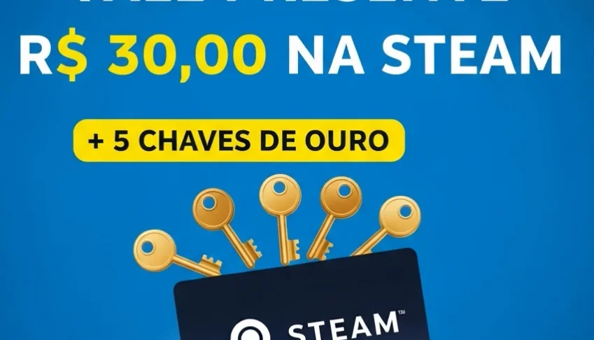 VALE presente Steam + 5 keys ouro