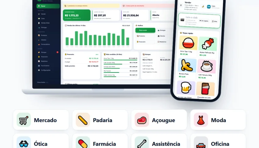 Sistema Pdv Digital Ferragens, Oficinas, Mercado, Padaria