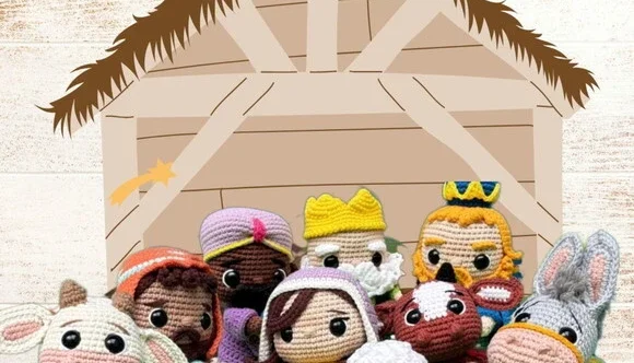 Enfeite Presépio de Natal Completo Amigurumi