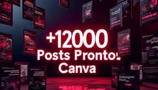 Pack Exclusivo Com +12.000 Posts Editáveis No Canva