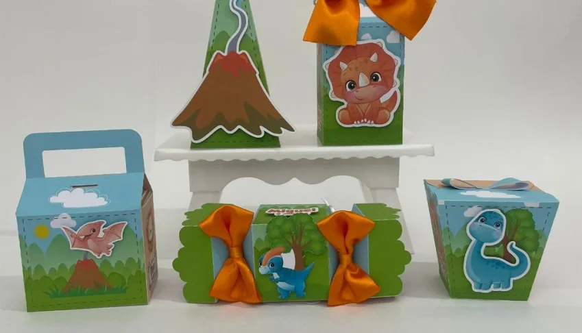 Kit Festa 20 Lembrancinhas Dino Baby Personalizadas