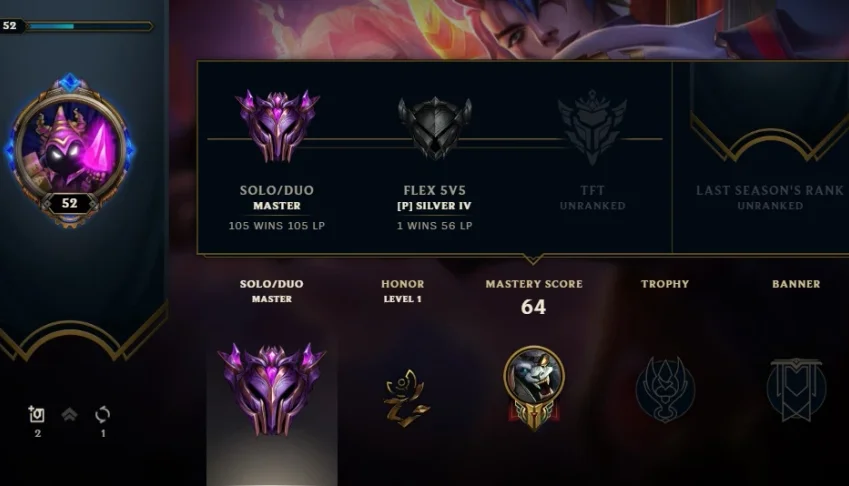 conta lol master rank 1 rengar