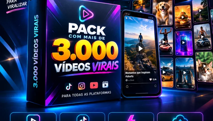 Pack Com Mais De 3.000 Vídeos Virais Prontos Para Lucrar !