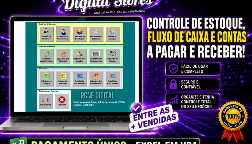 Controle De Estoque, Fluxo De Caixa, Contas A Pagar Receber