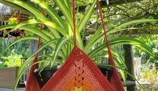Cestinha / Suporte para Vaso em Crochê