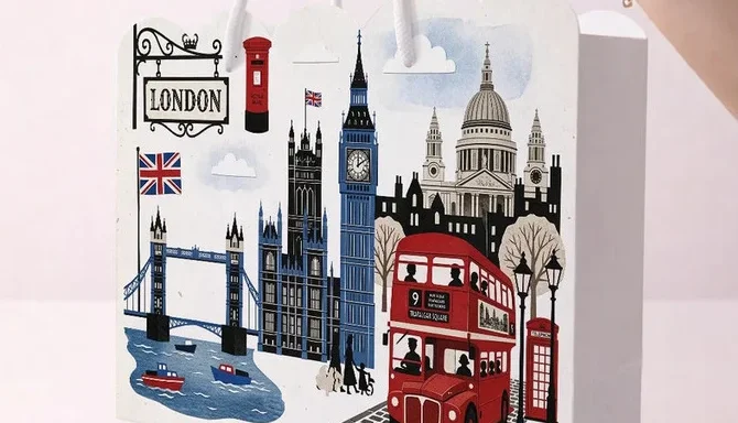 Kit 15 Sacolinhas Londres Ônibus - Pegue e Monte