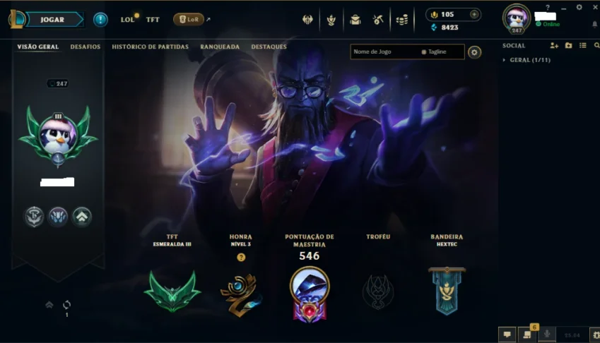 Conta Tft/Lol