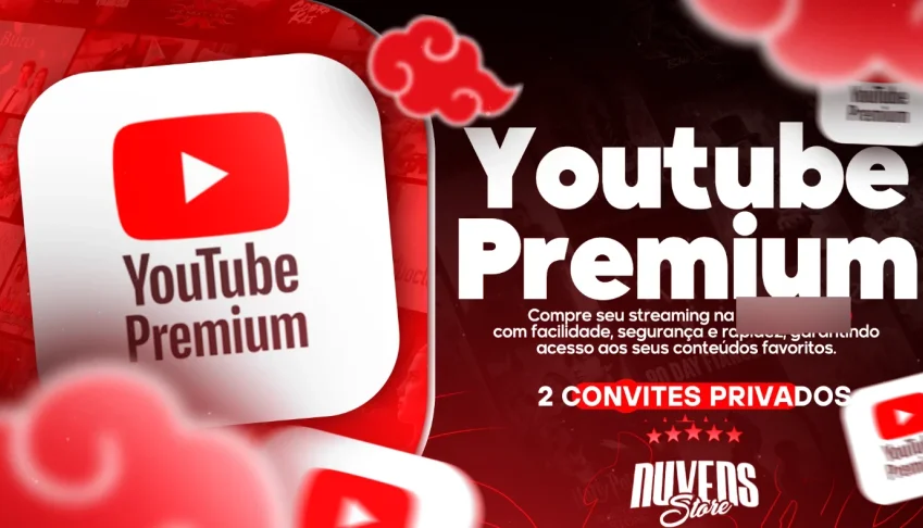 YOUTUBE PREMIUM + MUSIC NO SEU EMAIL 30 DIAS