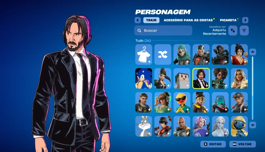 Conta Fortnite | 32 Skins | John Wick (Pen & Ink) | Entrega
