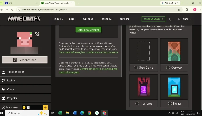 Conta de Minecraft Original