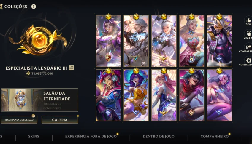 Conta Wild Rift 352 skins Full Lux
