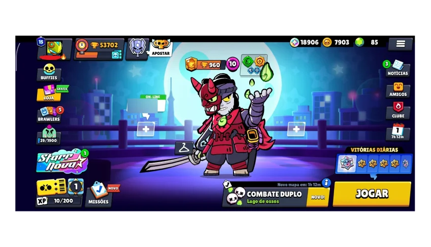 Contas Bralw stars FULL ACESSO Troféu + Skins