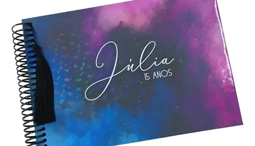 Caderno de Mensagens com Folhas Pretas 18 x 27 cm