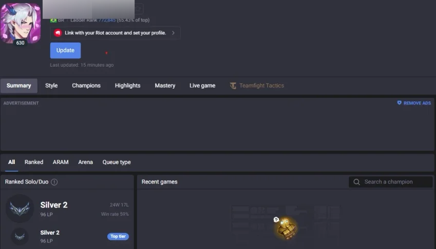 Vendo conta League of Legends nivel 630 Prata 2