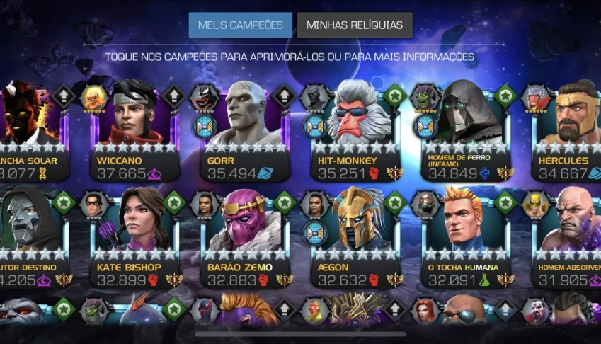 Conta Marvel Torneio de Campeões