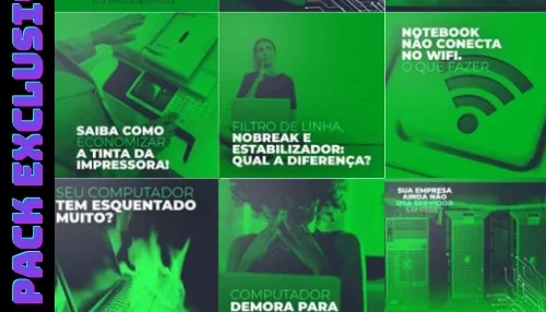 50 Artes EDITÁVEIS em PSD do Nicho INFORMÁTICA