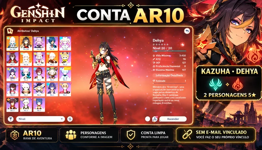 🎮 Conta Genshin Impact – Ar10