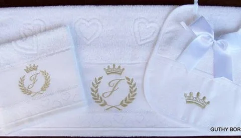 Kit Banho, Boca e Babador Personalizado