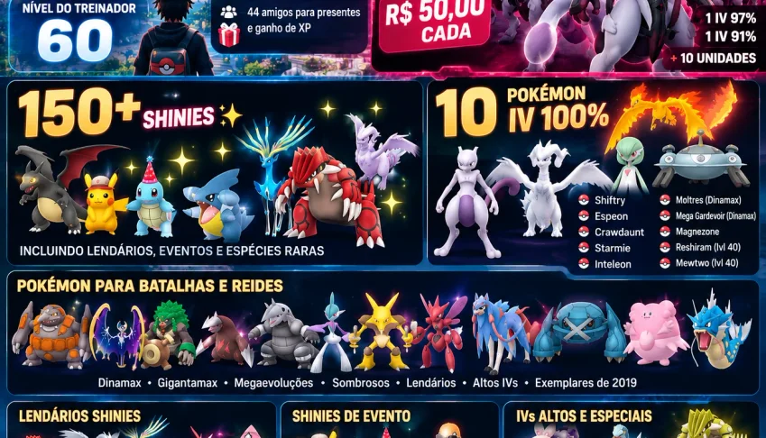 Conta Pokémon Go Level 60 | Desde 2019