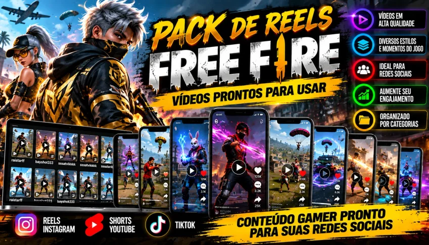 Pack De Reels Free Fire — Conteúdo Gamer Pronto Para Usar!