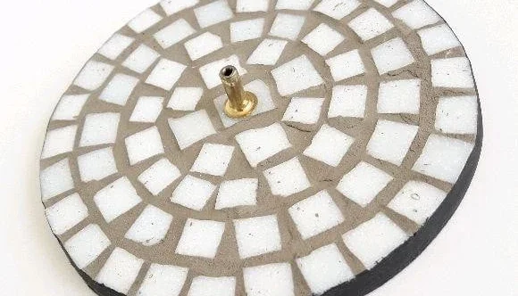 Porta Incenso Mosaico Branco G