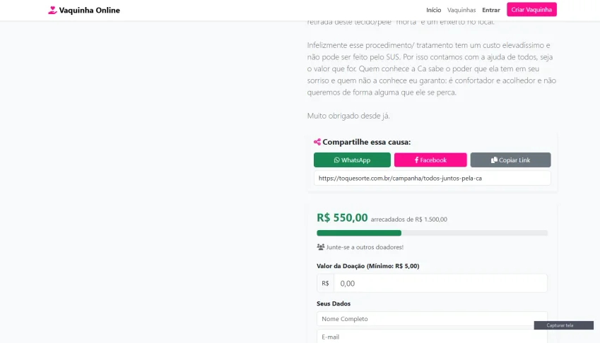 Script Vaquinha Online PHP + Pix + Mercado Pago