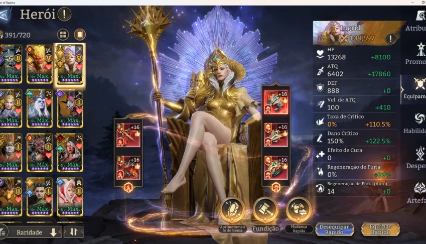 Conta Watcher of Realms ULTRA – 103 Lendários |Ingrid D5