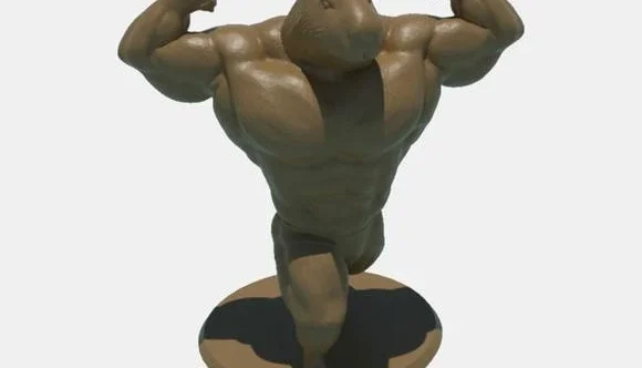 Capivara Bodybuilder Decorativa em Impressão 3D