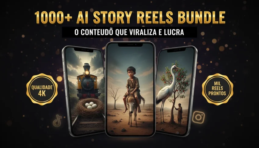 1000+ Reels de Histórias IA Prontos Para Viralizar