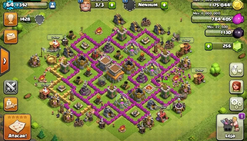 CONTA CLASH OF CLANS CV8 BEM UPADO TROCA DE NOME HABILITADO