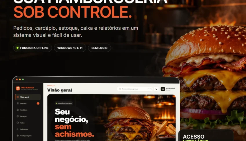 Sistema Completo para Hamburgueria | Pedidos, Estoque, Caixa