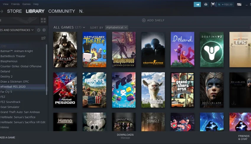 Conta Steam (7 anos, nível 7)