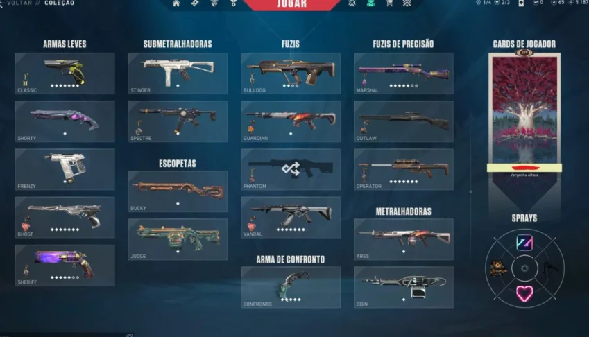 Conta Valorant com 9 Facas / 8 Vandal / 4 Phantoms - R$2300