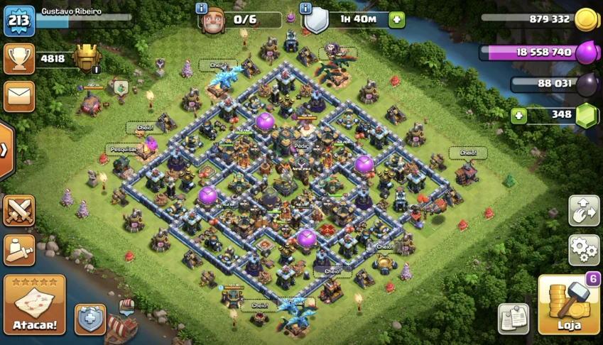 Conta Clash of clans CV14 semi full