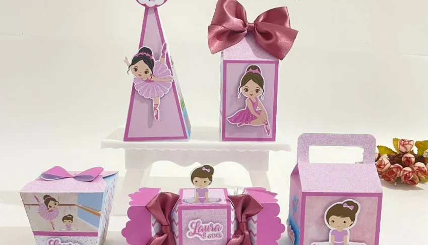 Kit Festa 20 Lembrancinhas Bailarina Personalizadas