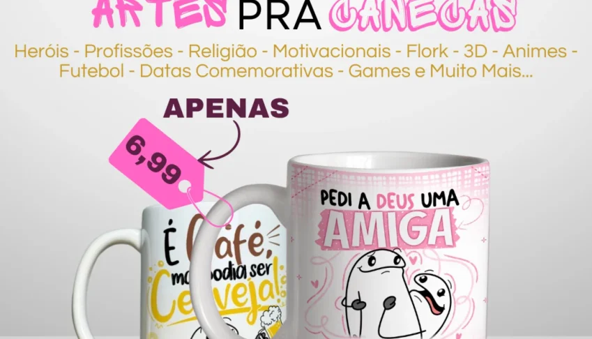 10.000 Artes para Canecas: Crie Produtos Únicos e Lucrativos