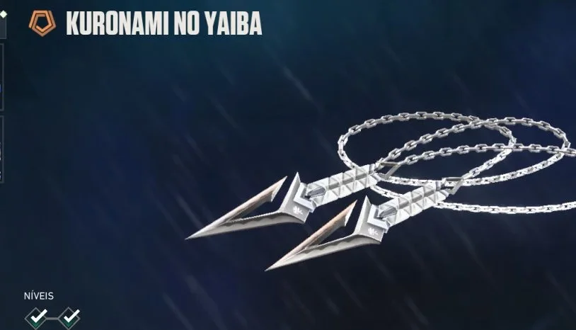 Conta ex diamante com faca e vandal kuronami