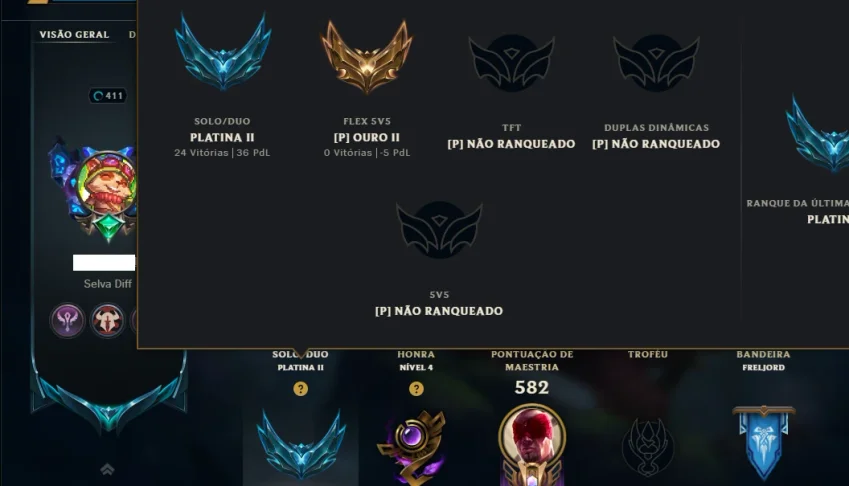 Platina 2 com TODOS os Champs e 199 Skins ( JG / MID / ADC )