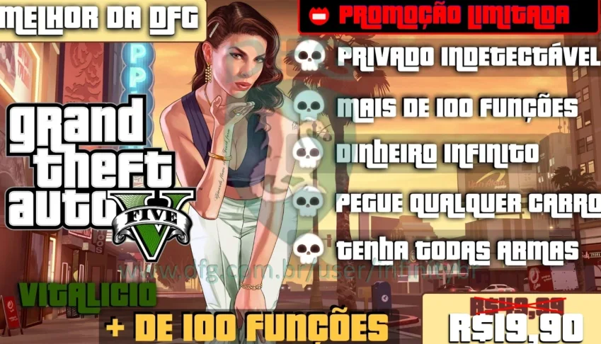 Gta 5 - Mod Menu + 100 Funções [Vitalício]