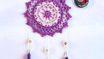 Mandala Enfeite de Parede em Crochê