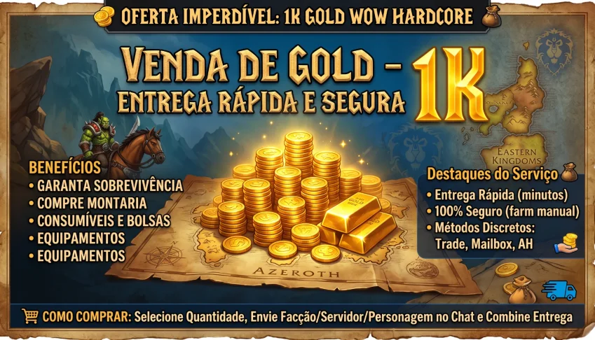 1K Gold Wow Doomhowl Horda Hardcore Classic