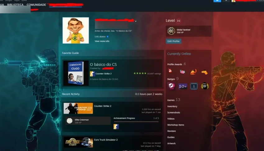 Conta Steam (Preço Aprox. : R$ 900+)!