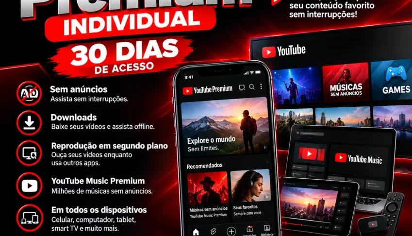 YouTube Premium Individual 30 dias