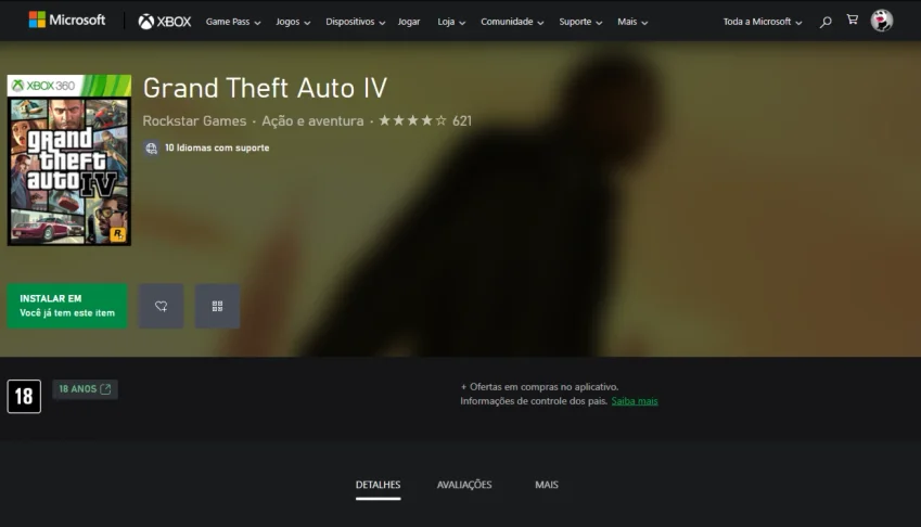 Conta com Gta 4 xbox 360